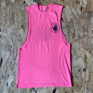 Body Glove Pink Summer Muscle Tank Top Shirt